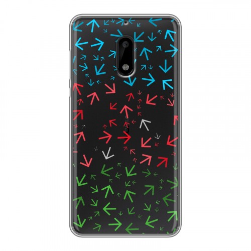Полупрозрачный дизайнерский пластиковый чехол для Nokia 6 Флаг Азербайджана