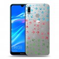 Полупрозрачный дизайнерский пластиковый чехол для Huawei Y6 (2019) Флаг Азербайджана