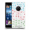 Полупрозрачный дизайнерский пластиковый чехол для Nokia Lumia 830 Флаг Азербайджана