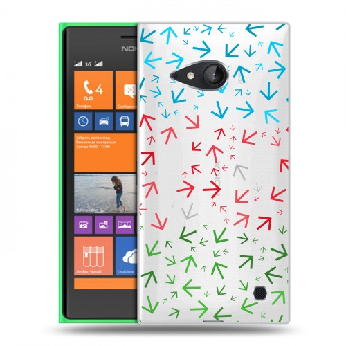 Полупрозрачный дизайнерский пластиковый чехол для Nokia Lumia 730/735 Флаг Азербайджана