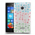 Полупрозрачный дизайнерский пластиковый чехол для Microsoft Lumia 435 Флаг Азербайджана