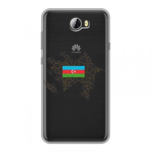 Полупрозрачный дизайнерский силиконовый чехол для Huawei Y5 II Флаг Азербайджана