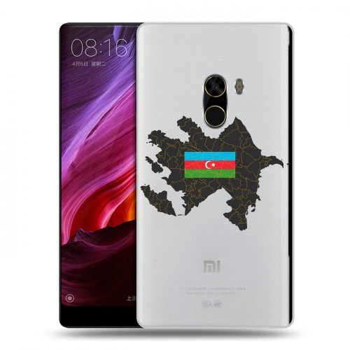 Полупрозрачный дизайнерский пластиковый чехол для Xiaomi Mi Mix Флаг Азербайджана