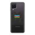 Полупрозрачный дизайнерский пластиковый чехол для Samsung Galaxy A12 Флаг Азербайджана