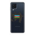 Полупрозрачный дизайнерский пластиковый чехол для Samsung Galaxy A22 Флаг Азербайджана