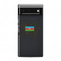 Полупрозрачный дизайнерский силиконовый чехол для Google Pixel 6 Флаг Азербайджана