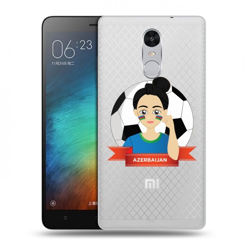 Полупрозрачный дизайнерский силиконовый чехол для Xiaomi RedMi Pro Флаг Азербайджана