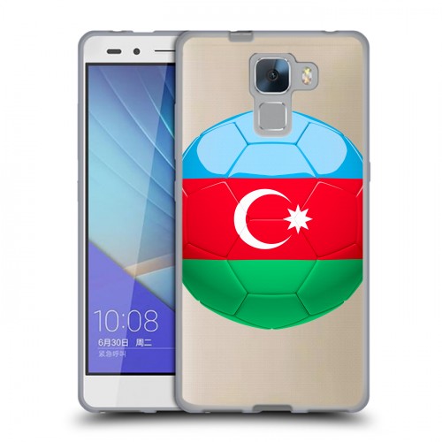 Полупрозрачный дизайнерский пластиковый чехол для Huawei Honor 7 Флаг Азербайджана