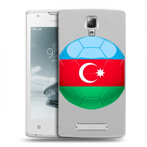 Полупрозрачный дизайнерский пластиковый чехол для Lenovo A1000 Флаг Азербайджана