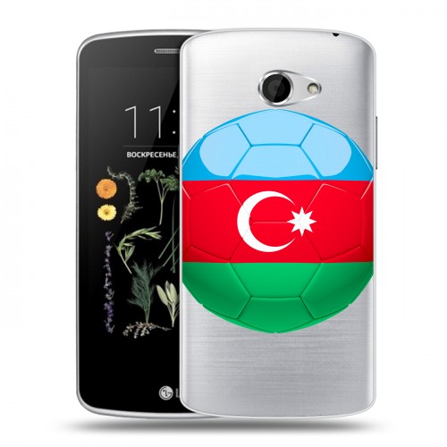 Полупрозрачный дизайнерский пластиковый чехол для LG K5 Флаг Азербайджана