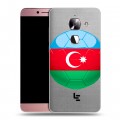 Полупрозрачный дизайнерский пластиковый чехол для LeEco Le 2 Флаг Азербайджана
