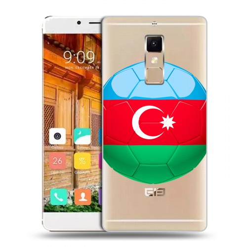 Полупрозрачный дизайнерский пластиковый чехол для Elephone S3 Флаг Азербайджана