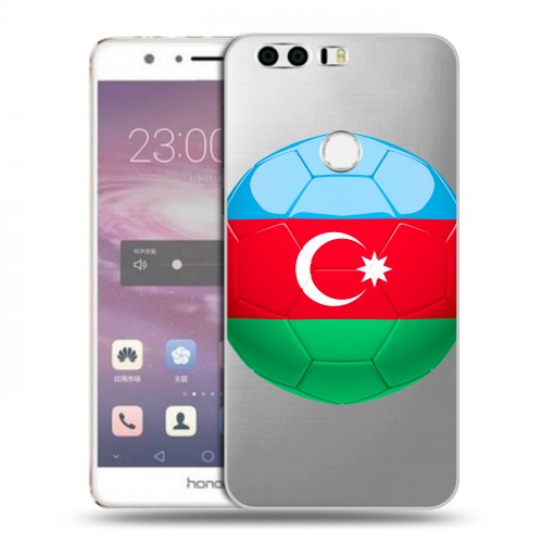 Полупрозрачный дизайнерский пластиковый чехол для Huawei Honor 8 Флаг Азербайджана