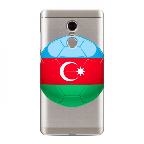 Полупрозрачный дизайнерский пластиковый чехол для Xiaomi RedMi Note 4 Флаг Азербайджана