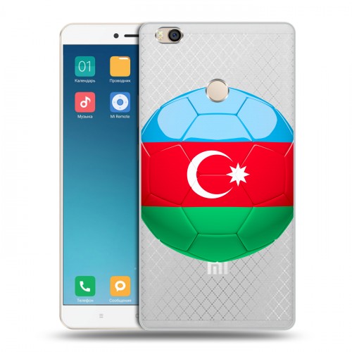 Полупрозрачный дизайнерский пластиковый чехол для Xiaomi Mi Max 2 Флаг Азербайджана