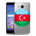 Полупрозрачный дизайнерский пластиковый чехол для Huawei Y3 (2017) Флаг Азербайджана