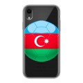 Полупрозрачный дизайнерский пластиковый чехол для Iphone Xr Флаг Азербайджана