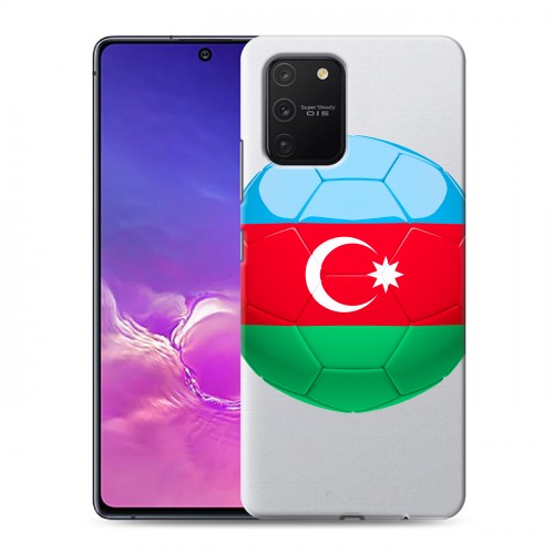 Полупрозрачный дизайнерский пластиковый чехол для Samsung Galaxy S10 Lite Флаг Азербайджана