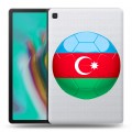 Полупрозрачный дизайнерский пластиковый чехол для Samsung Galaxy Tab S5e Флаг Азербайджана
