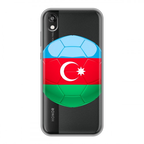 Полупрозрачный дизайнерский пластиковый чехол для Huawei Honor 8s Флаг Азербайджана