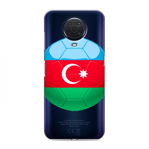 Полупрозрачный дизайнерский пластиковый чехол для Nokia G20 Флаг Азербайджана