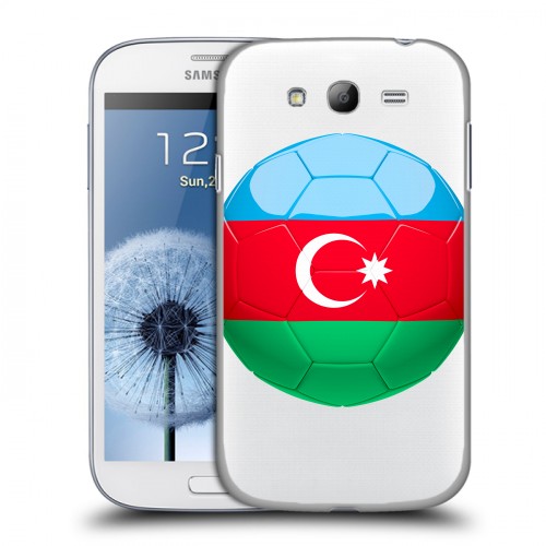 Полупрозрачный дизайнерский пластиковый чехол для Samsung Galaxy Grand Флаг Азербайджана