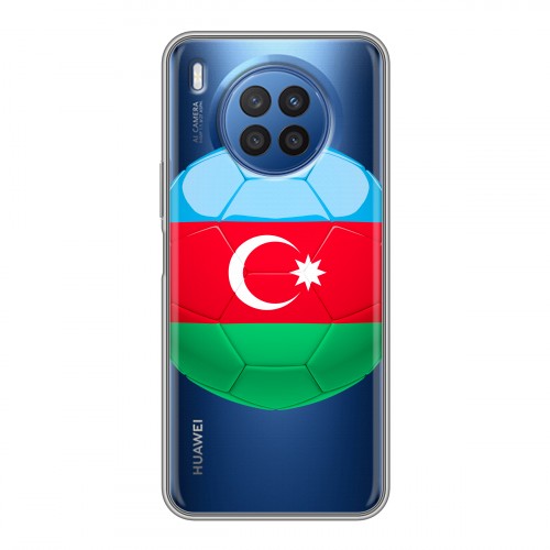 Полупрозрачный дизайнерский пластиковый чехол для Huawei Nova 8i Флаг Азербайджана