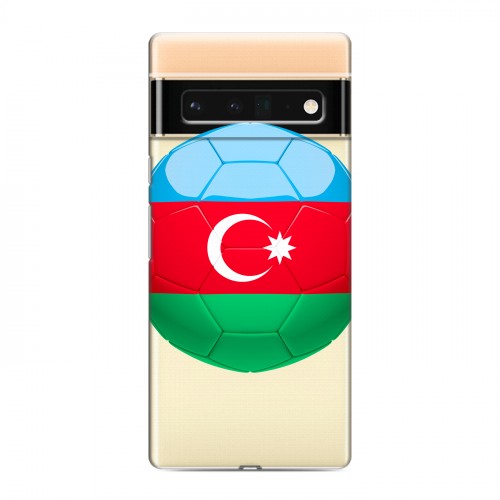 Полупрозрачный дизайнерский силиконовый чехол для Google Pixel 6 Pro Флаг Азербайджана