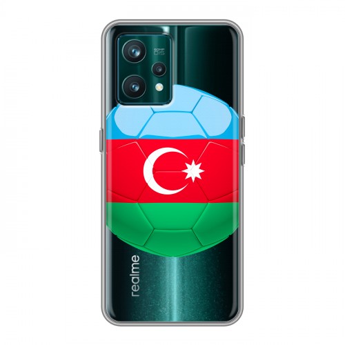 Полупрозрачный дизайнерский пластиковый чехол для Realme 9 Pro Plus Флаг Азербайджана