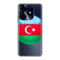 Полупрозрачный дизайнерский силиконовый чехол для Tecno Spark 10 Pro Флаг Азербайджана