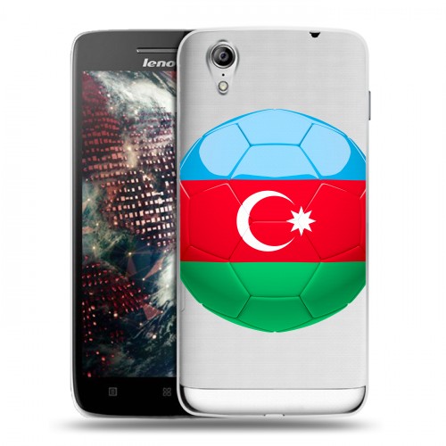 Полупрозрачный дизайнерский пластиковый чехол для Lenovo Vibe X Флаг Азербайджана