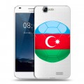 Полупрозрачный дизайнерский пластиковый чехол для Huawei Ascend G7 Флаг Азербайджана