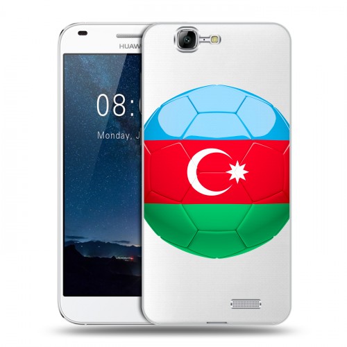 Полупрозрачный дизайнерский силиконовый чехол для Huawei Ascend G7 Флаг Азербайджана
