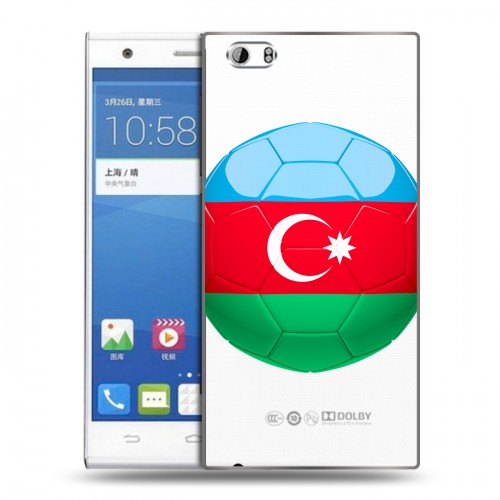Полупрозрачный дизайнерский пластиковый чехол для ZTE Star 1 Флаг Азербайджана