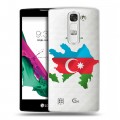 Полупрозрачный дизайнерский пластиковый чехол для LG G4c Флаг Азербайджана