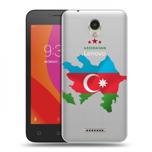 Полупрозрачный дизайнерский пластиковый чехол для Lenovo Vibe B Флаг Азербайджана