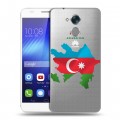 Полупрозрачный дизайнерский пластиковый чехол для Huawei Honor 6C Флаг Азербайджана