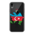 Полупрозрачный дизайнерский силиконовый чехол для Iphone Xr Флаг Азербайджана