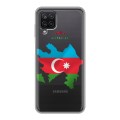 Полупрозрачный дизайнерский пластиковый чехол для Samsung Galaxy A12 Флаг Азербайджана