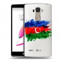 Полупрозрачный дизайнерский пластиковый чехол для LG G4 Stylus Флаг Азербайджана