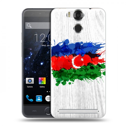 Полупрозрачный дизайнерский пластиковый чехол для Ulefone Power Флаг Азербайджана