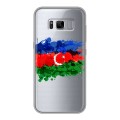 Полупрозрачный дизайнерский пластиковый чехол для Samsung Galaxy S8 Plus Флаг Азербайджана