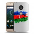 Полупрозрачный дизайнерский пластиковый чехол для Motorola Moto G5s Флаг Азербайджана