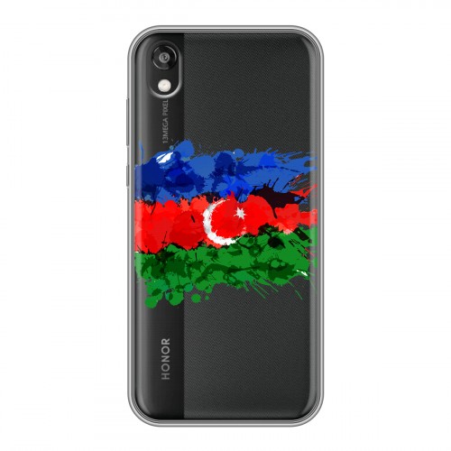 Полупрозрачный дизайнерский пластиковый чехол для Huawei Honor 8s Флаг Азербайджана