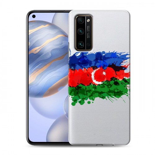 Полупрозрачный дизайнерский пластиковый чехол для Huawei Honor 30 Флаг Азербайджана