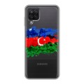 Полупрозрачный дизайнерский силиконовый чехол для Samsung Galaxy A12 Флаг Азербайджана