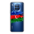 Полупрозрачный дизайнерский силиконовый чехол для Huawei Nova 8i Флаг Азербайджана