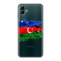 Полупрозрачный дизайнерский пластиковый чехол для Samsung Galaxy A04 Флаг Азербайджана