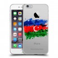 Полупрозрачный дизайнерский силиконовый чехол для Iphone 6 Plus/6s Plus Флаг Азербайджана