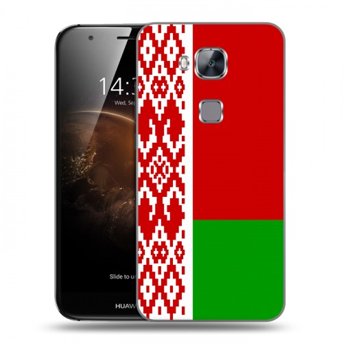 Дизайнерский пластиковый чехол для Huawei G8 Флаг Белоруссии